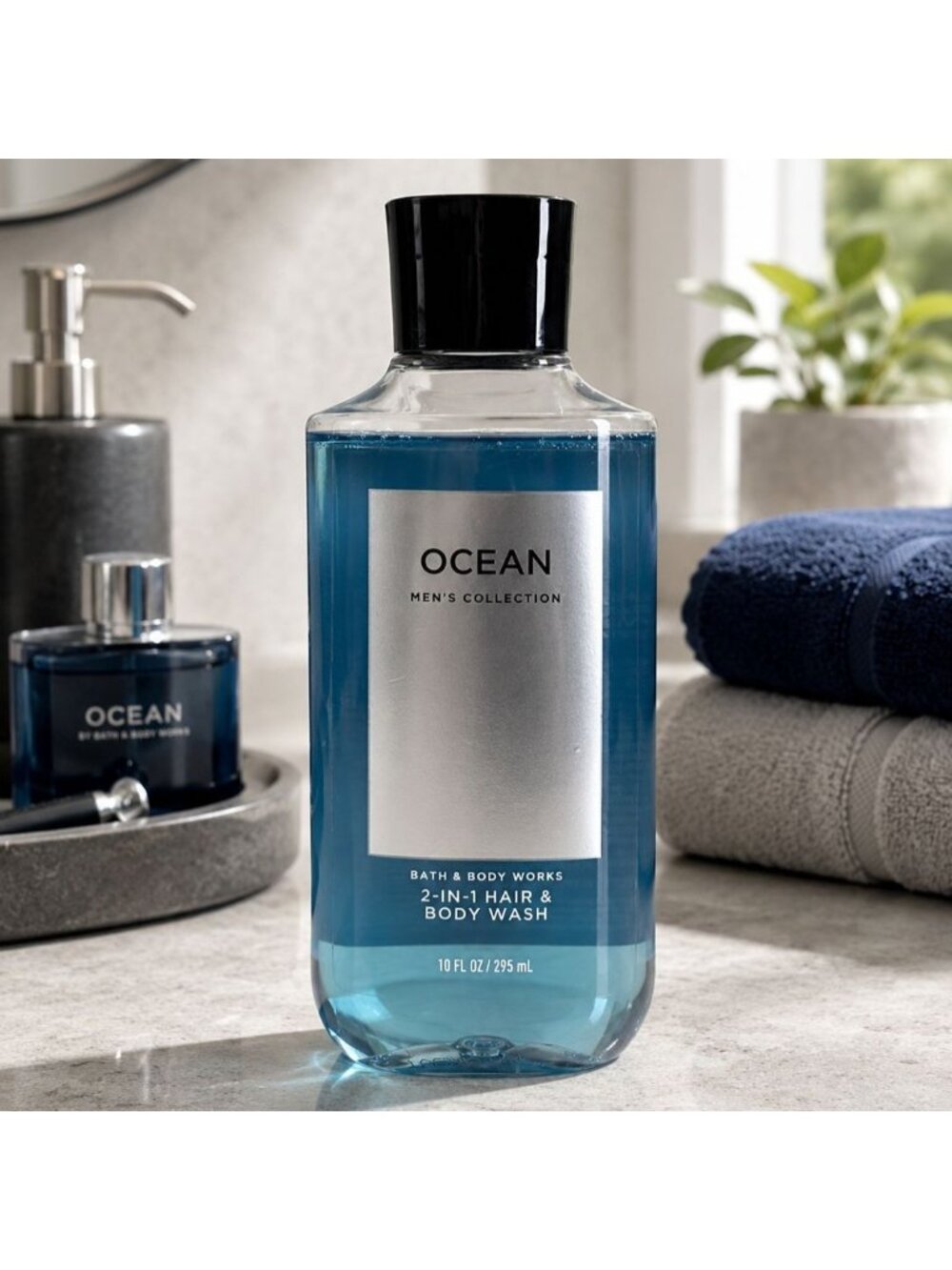 Bath & Body Works OCEAN 2-in-1 Hair & Body Wash 10 oz Men's Collection BBW - NEW